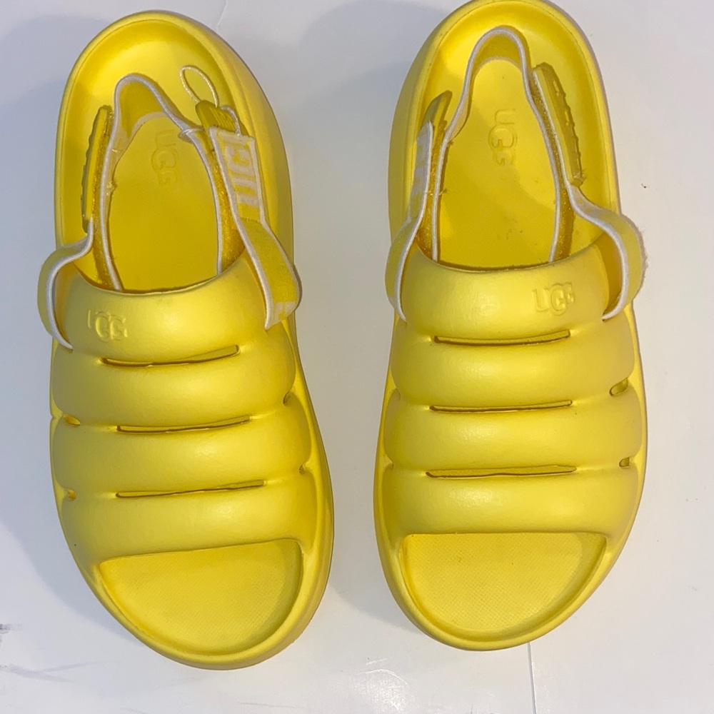 UGG Kids Bright Yellow Sandals